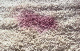 Nettoyage d'une tache de vin sur tapis à Paris 