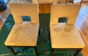 Nettoyage de chaises en Alcantara à Paris